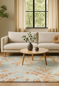 безворсовый ковер в интерьере Petals LP5231-L448