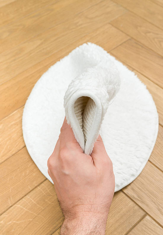 Белый коврик для ванной Organic Soft Light 1601 White