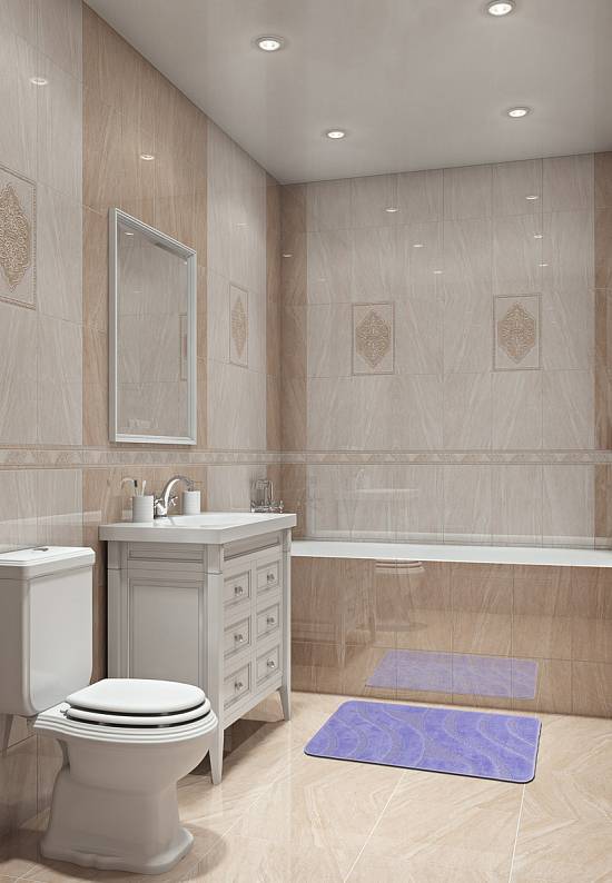 Сиреневый коврик для ванной Symphony 2537 Lilac