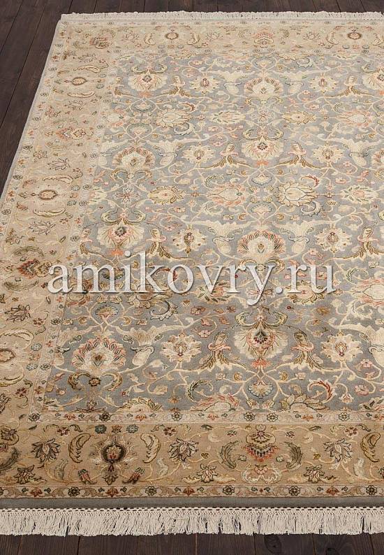 Эксклюзивный ковер ручной работы из Индии 14/14 QNQ-16-Blue/Gold