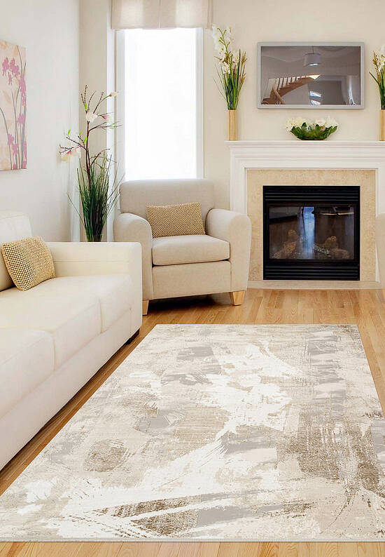 Современный турецкий ковер PDN 06 Beige Grey