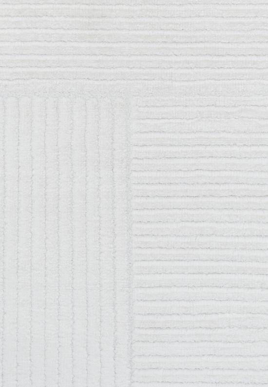 Мягкий вискозный ковер из Турции 1844-White