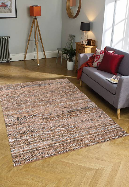 Винтажный безворсовый ковер из Бельгии LM3299-L18