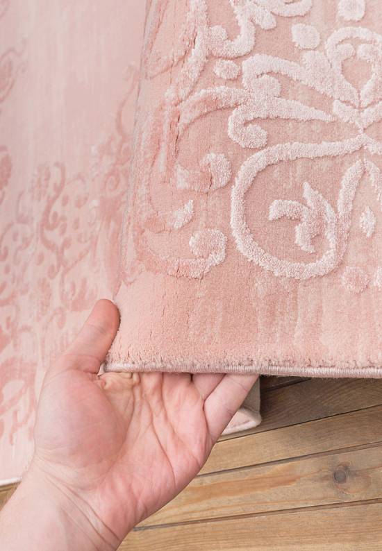 Турецкий однотонный ковер из акрила 5326 Pink