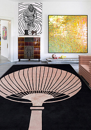 ковер в интерьере Art Rugs Fool Moon Fan Pink