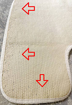 дефект коврика для туалета Confetti Bath Cotton Calypso 1697 Cream discount3 фигура