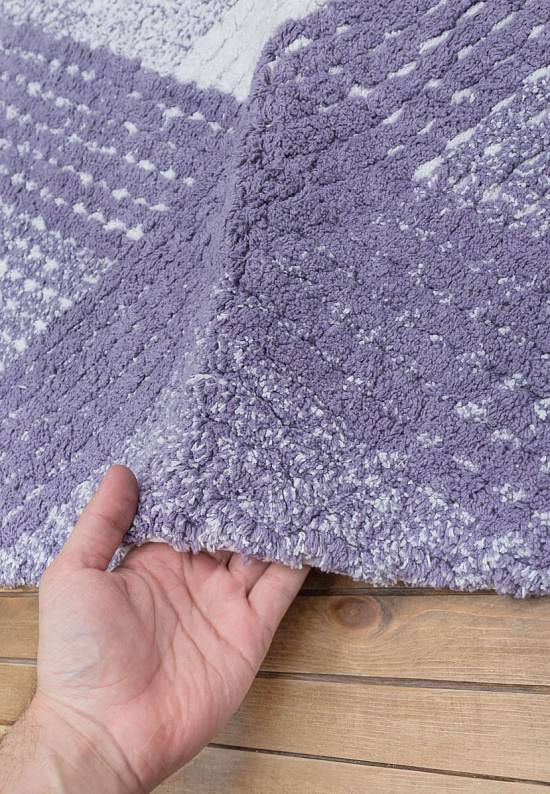 Сиреневый коврик для ванной из хлопка Wall-Purple