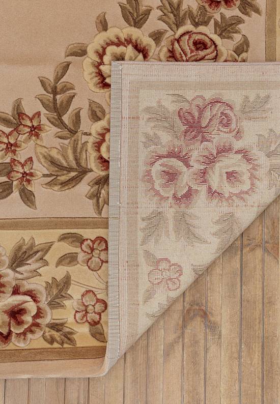 Шерстяной ковер QJ0353MB-beige/pink