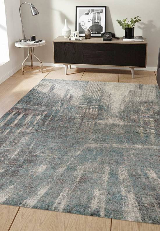 Недорогой современный ковер 2321-Gray-Multicolor