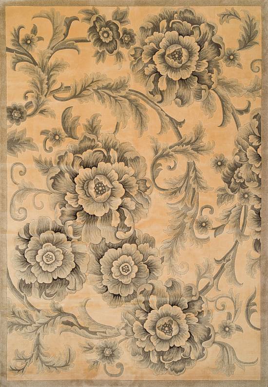 Шерстяной ковер ZY0013TRSA-natural grey/beige