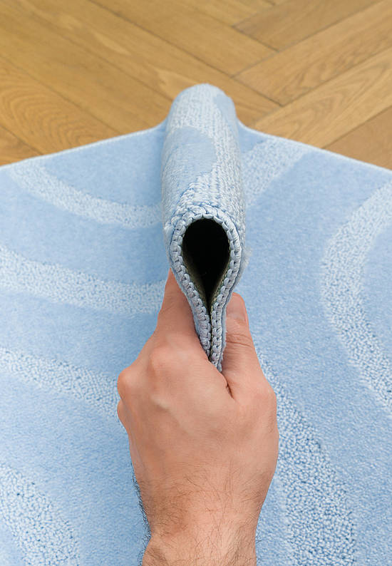 Голубой комплект ковриков для ванной и туалета Symphony 2522 Baby Blue BQ