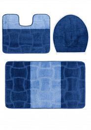 дизайн комплекта ковриков для ванной Confetti Bath Maximus Sariyer 2582 Dark Blue BQF