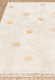 ковер в перспективе Lorena Canals Cotton Hippie Polka Dots Vintage Honey