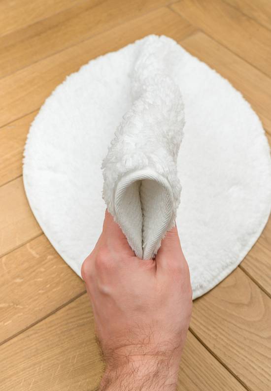 Белый коврик для ванной Organic Soft 1601 White