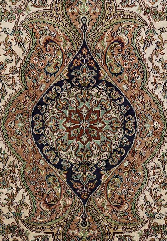 Шелковый ковер ручной работы IIST-GI9CKE92J Kashan Blue