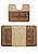 Коричневый комплект ковриков для ванной комнаты и туалета Edremit 2546 Light Brown BQ