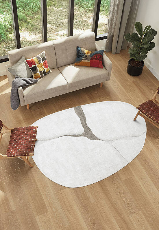 Пушистый ковер из полиэстера RN6017-R86 P