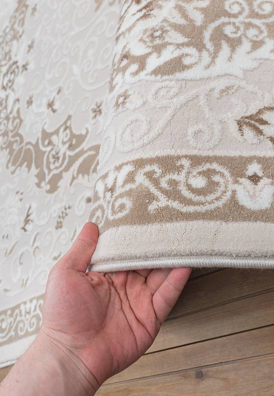 Турецкий синтетический ковер 12675-Cream-1
