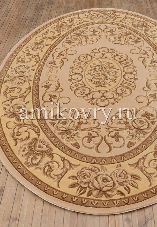 Шерстяной ковер QJ0312MB-1-beige/pink