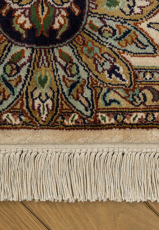 Шелковый ковер ручной работы IIST-GI9CKE92J Kashan Blue