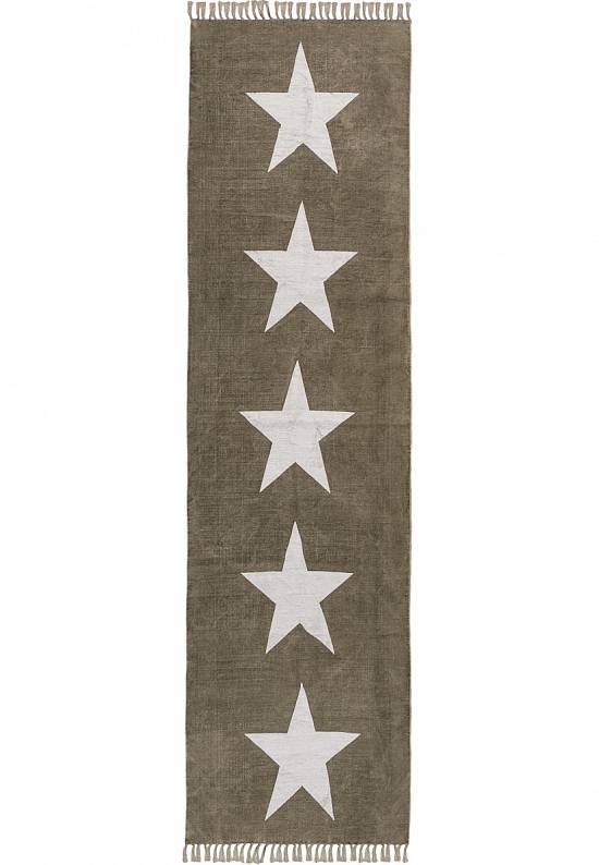 Безворсовый ковер из хлопка JHC-17 beige-white five stars