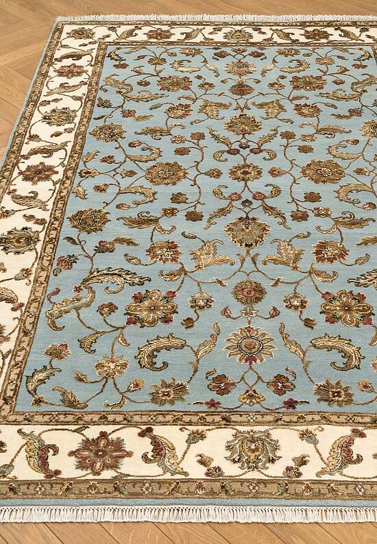 Элитный ковер ручной работы 10/10 RS-03-1-Light Blue/Ivory