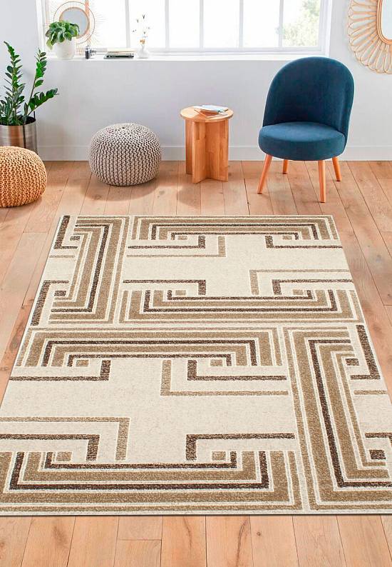 Синтетический ковер 0223KI-Beige-L.Beige