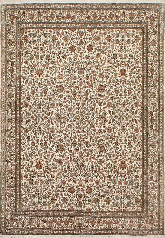 Шелковый ковер ручной работы из Индии 243219-Afshar beige/beige