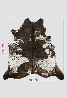 размер натуральной шкуры коровы Полосы коричнево-чёрные 1298