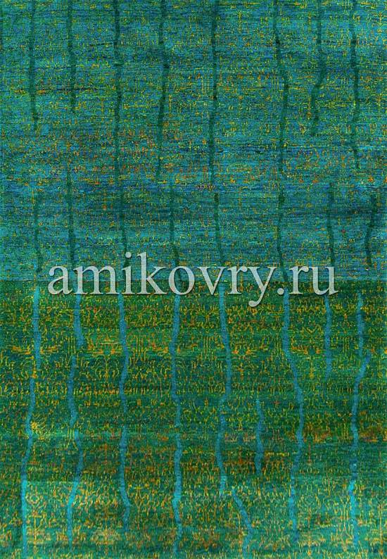 Индийский ковер из шелка SR-35A-3-Blue/Green