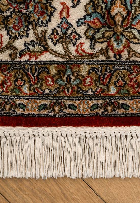 Шелковый ковер ручной работы из Индии 231488-Afshar red/beige
