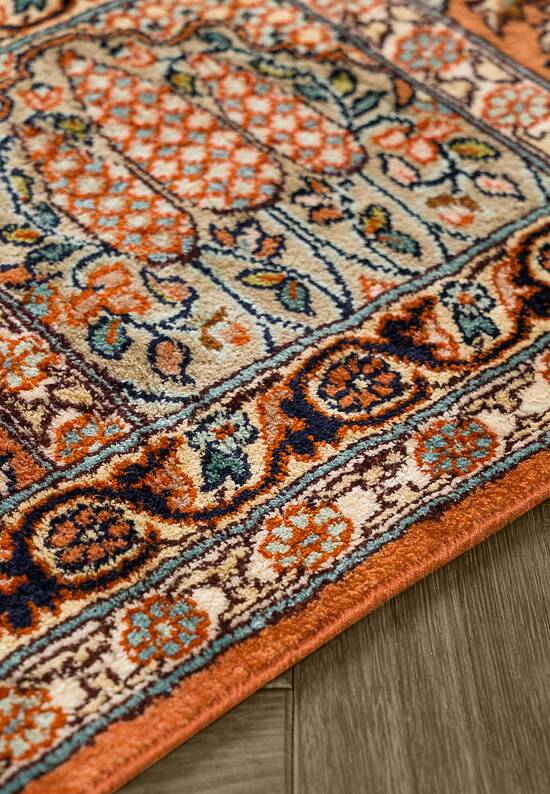 Шелковый ковер ручной работы из Индии 236042-Ghom rust