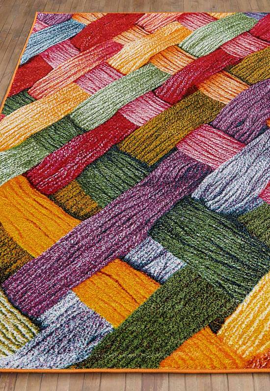 Недорогой синтетический ковер C010-Multicolor