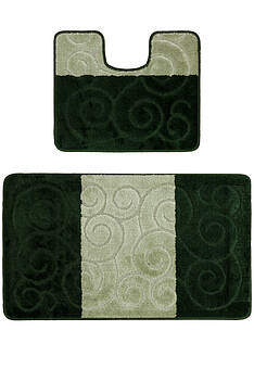 дизайн комплекта ковриков для ванной Confetti Bath Maximus Sile 2536 Hunter Green BQ