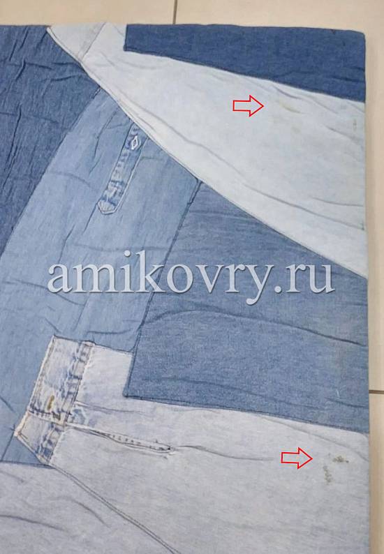 Ковер пэчворк ручной работы из джинсы Jacket-Natural discount1