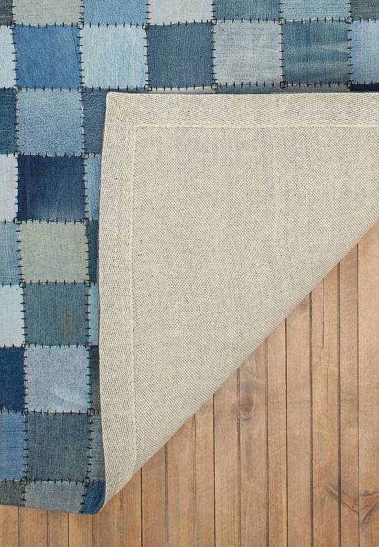 Ковер пэчворк ручной работы из джинсы Small Patch-Natural