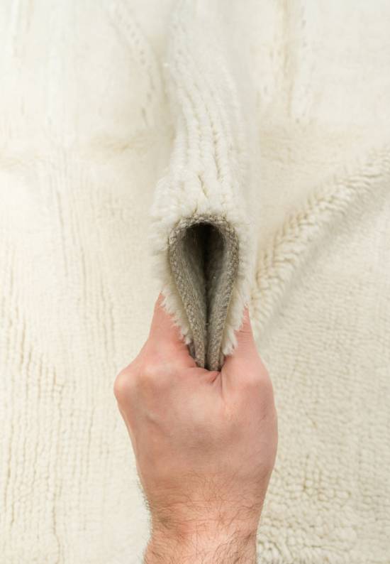 Шерстяной стираемый ковер Steppe Sheep White