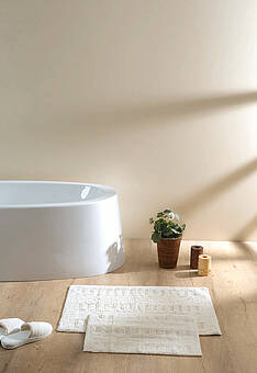 комплект ковриков для ванной в интерьере Irya Bath Togo-Ecru