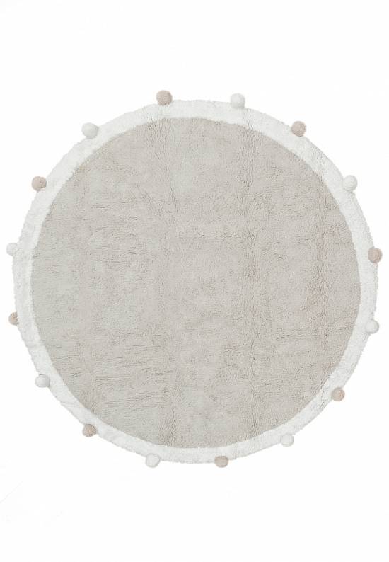 Детский стираемый ковер Pom-poms Light Grey