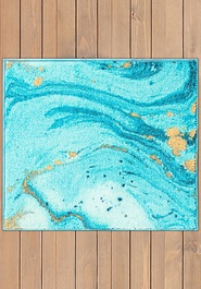 дизайн коврика для ванной Confetti Bath Bella Marbling 01 Turquoise