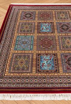 ковер в перспективе против ворса Ottoman Silk Farshineh-Red
