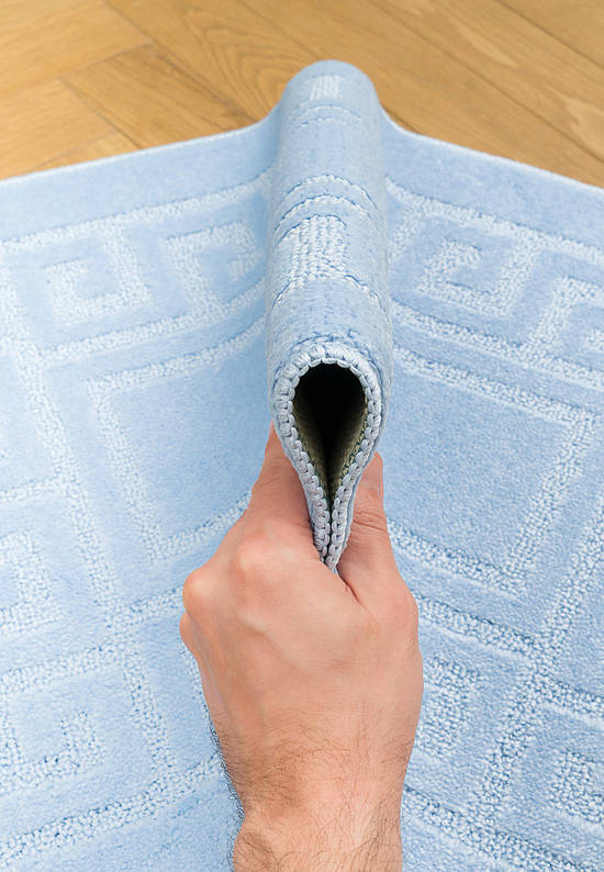 Голубой комплект ковриков для ванной и туалета Ethnic 2522 Baby Blue PS
