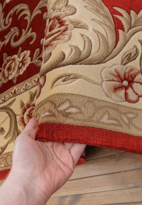 Шерстяной ковер ZY0477MA-red/beige/pink