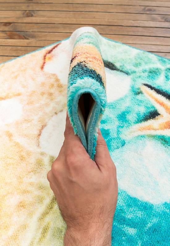Бирюзовый коврик для ванной  Seaside 01 Turquoise
