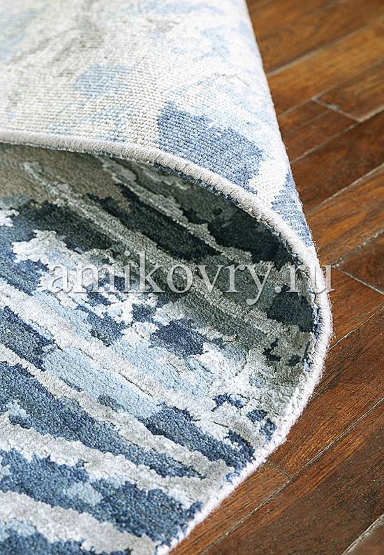 Дизайнерский ковер ручной работы 8/8-RWB ESK-400-Classic Gray/Denim Blue