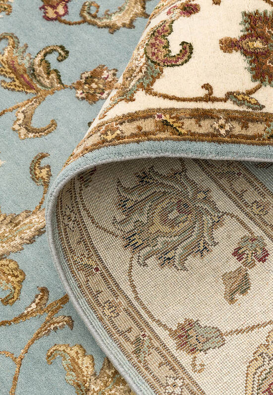 Элитный ковер ручной работы 10/10 RS-03-2-Light Blue/Ivory