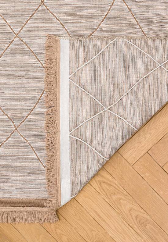 Двусторонний ковер из хлопка ARC 02 Beige
