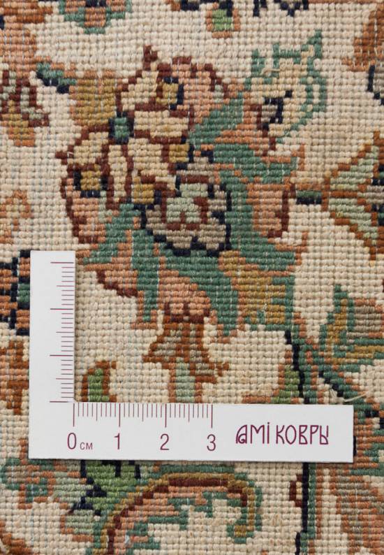 Шелковый ковер ручной работы из Индии 244190-Kerman beige/brown