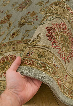 фактура ковра Kashan Gold AKWS-7089 10/10 HS WS Ice Blue/Light Gold