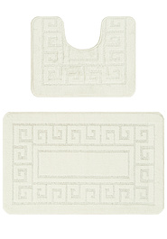 дизайн комплекта ковриков для ванной Confetti Bath Maximus Ethnic 2581 Pearl White PS
